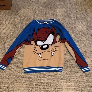 Taz from looney tunes sweater